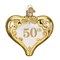 Old World Christmas 3.25 In 50Th Anniversary Heart Christmas Tree Ornament , Wedding Golden
